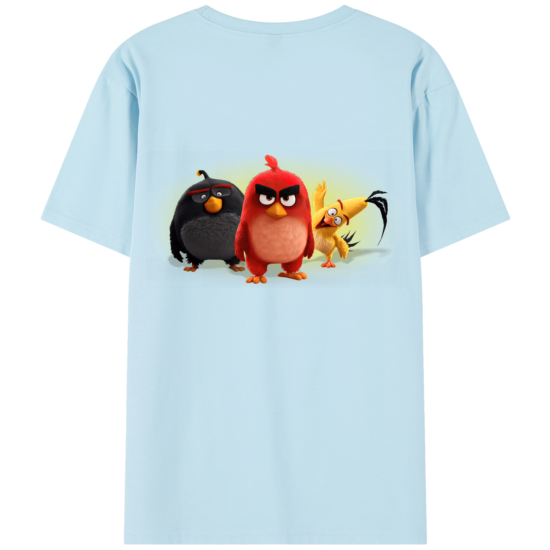 （画像用） Angry Birds アングリーバード 綿100％半袖Tシャツ（背面プリント）